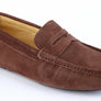 CHOCOLATE SUEDE LOAFERS