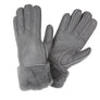 SHEARLING CUFF GLOVES STONE
