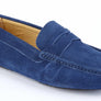 NAVY SUEDE LOAFERS