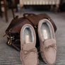 MAINE Mens Shearling Moccasin Slippers