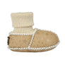 BABY SHEARLING SLIPPER SOCKS - BEIGE STAR