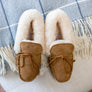 KELLY Womens Shearling Moccasin Slippers