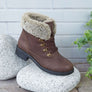 STOWE Womens Leather Shearling Boots